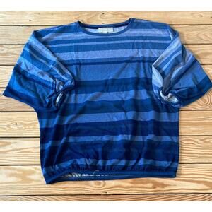 NEW The Muses Lounge Ombré Striped Sweater Knit Top Size Small Women’s